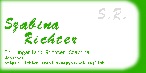 szabina richter business card